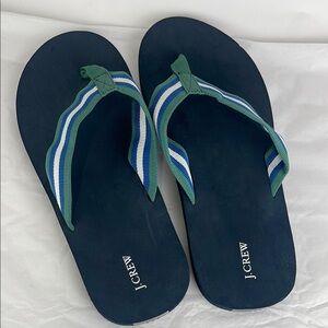 J. Crew Blue and Green Striped Sandals